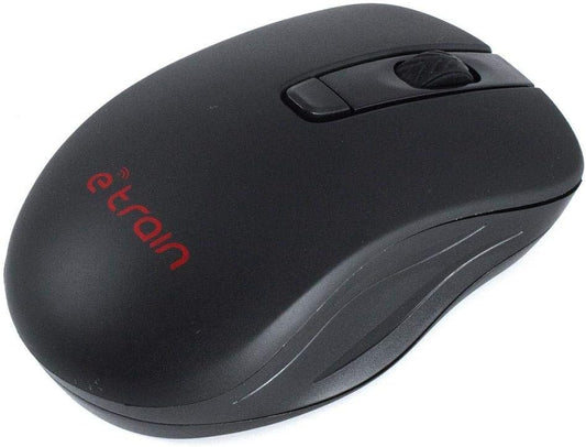 Etrain MO500 | Wireless Optical Mouse | 2.4GHz Connectivity | 1200 DPI Sensor | Plug & Play Design for Laptop & PC | Black