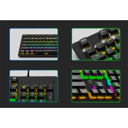 R8 1035 Professional Wired Mechanical Switches RGB Gaming Keyboard