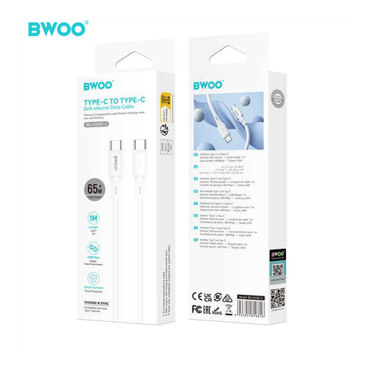 BWOO 65W USB-C to USB-C Fast Charge Cable 1 Meter X329CC