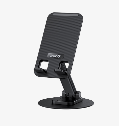 BWOO Aluminum Alloy Foldable Desktop Phone Holder 360° Rotating ZJ132
