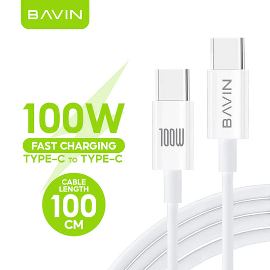 BAVIN CB274 100W Fast Charging Type-C Cable for Laptop & iPhone 17