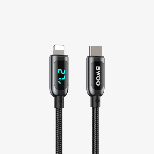 BWOO Nylon Braided 27W Fast Charging Type-C to iPhone Cable X276