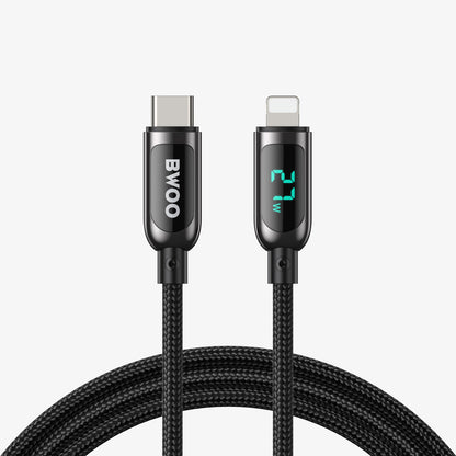 BWOO Nylon Braided 27W Fast Charging Type-C to iPhone Cable X276