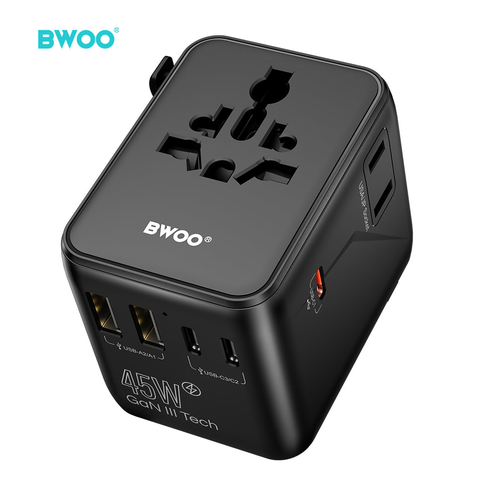 BWOO GaN III Travel Adapter 45W 4 in 1 BO-UC07