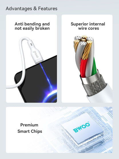 BWOO USB-A to MICRO Charging Data Cable 12W 1MX286V