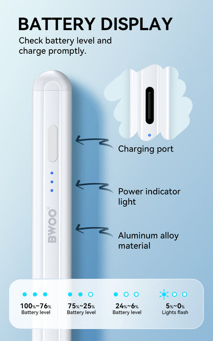 BWOO Stylus Pen for Touchscreen Compatible with iPad(after 2018) CK01