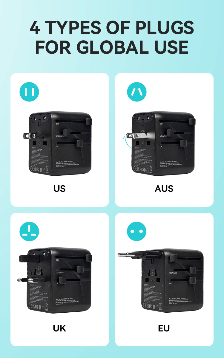 BWOO GaN III Travel Adapter 45W 4 in 1 BO-UC07