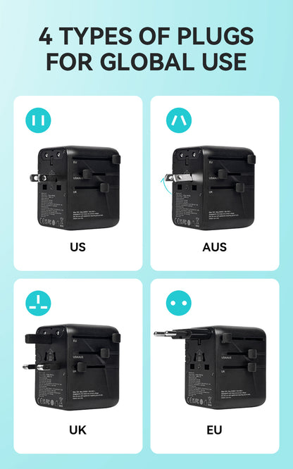 BWOO GaN III Travel Adapter 45W 4 in 1 BO-UC07