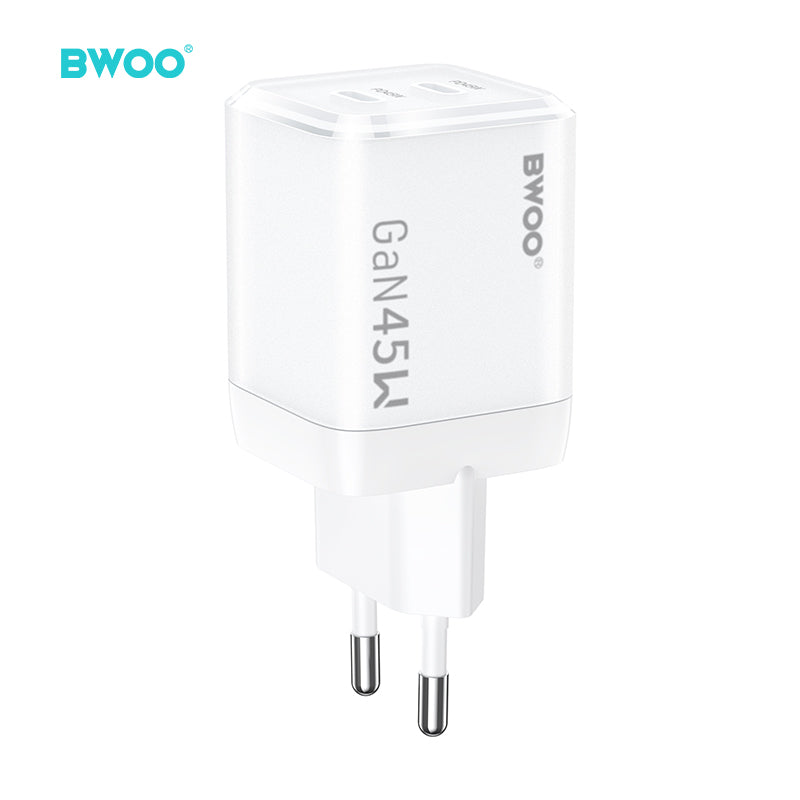 45W USB-C Dual ports GaN Charger BO-CDA223