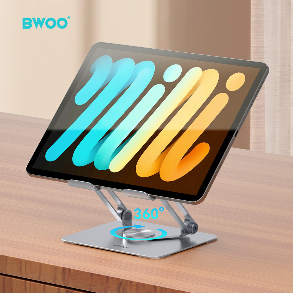 BWOO Adjustable Metal Laptop Stand with 360 Rotation Base  ZJ142