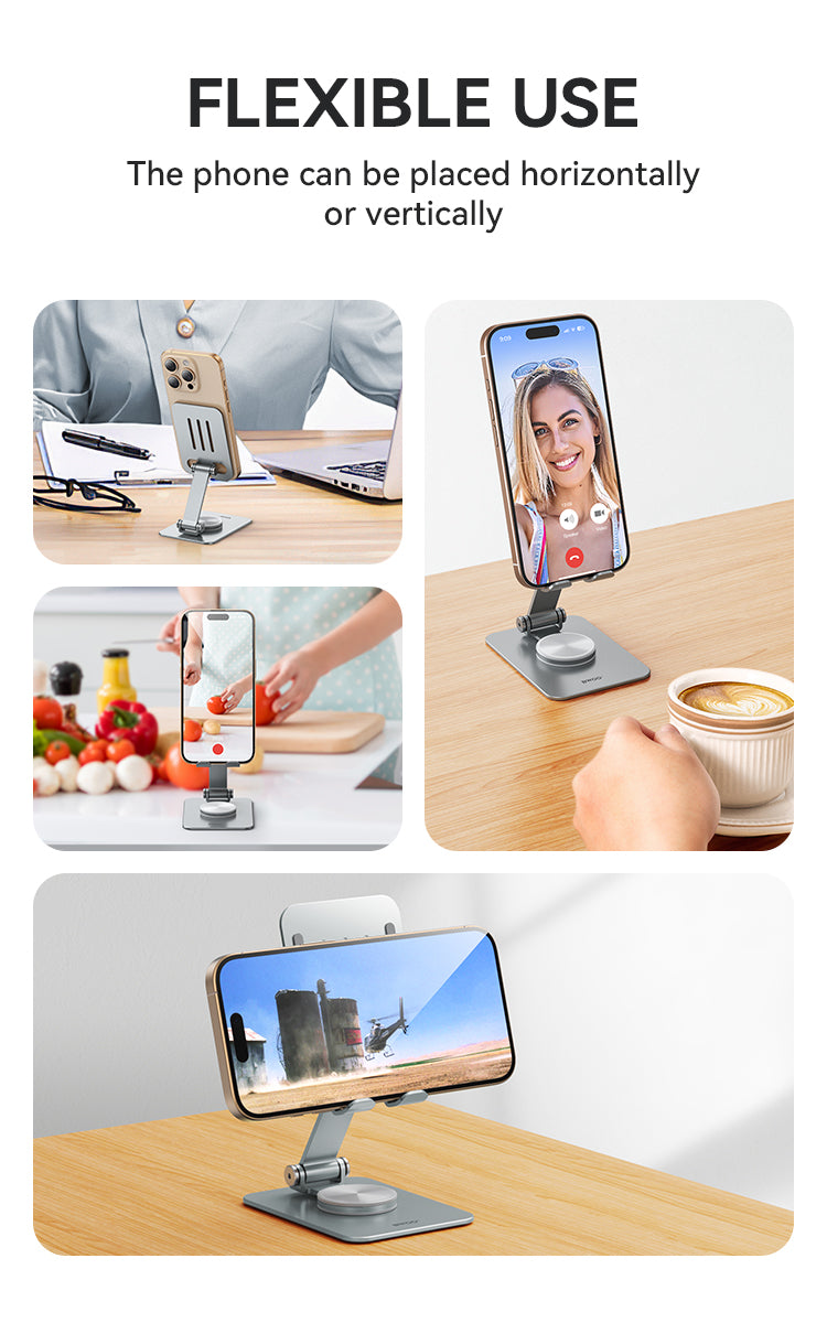 BWOO Adjustable Phone Stand with 360 Rotation Rotation Base  ZJ144