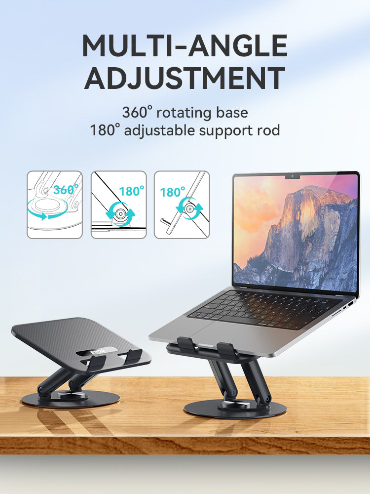 BWOO Aluminum Alloy Foldable Desktop Tablet Holder 360° Rotating ZJ131