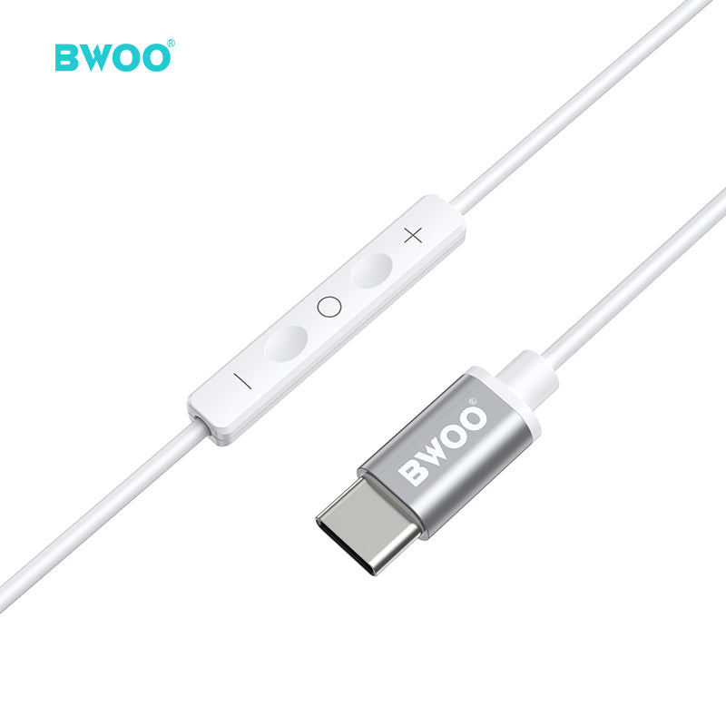 BWOO HF- 166 USB Type C Wired Earphones In-Ear Headphones