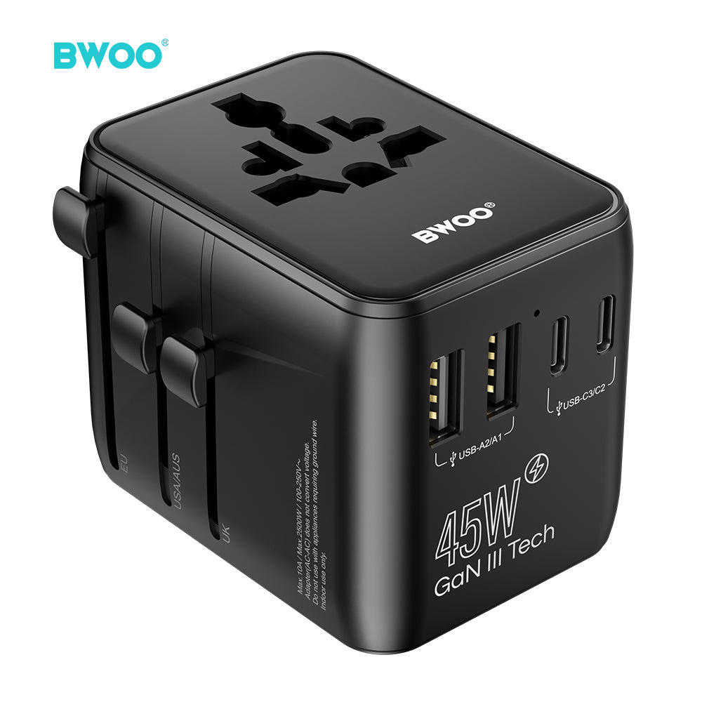 BWOO GaN III Travel Adapter 45W 4 in 1 BO-UC07