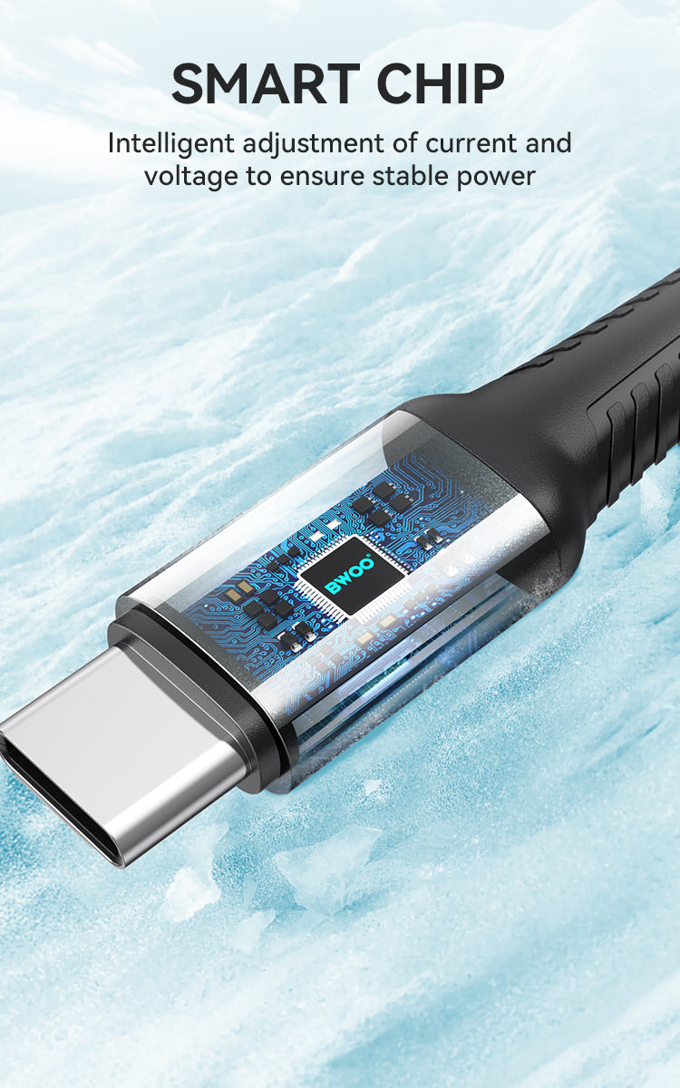 BWOO USB A to USB-C Fast Charging Cable PD 60W Nylon 1MX288C / 2MX288C / 3MX288C