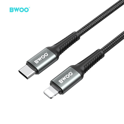 BWOO USB-C to Lightning Fast Charging Cable PD 27W Nylon 3M X288CL