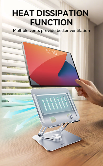 BWOO Adjustable Metal Laptop Stand with 360 Rotation Base  ZJ142