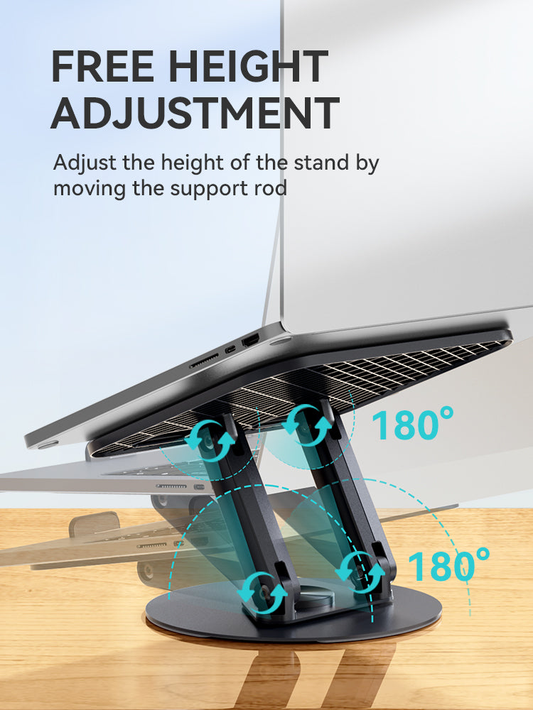 BWOO Aluminum Alloy Foldable Desktop Tablet Holder 360° Rotating ZJ131