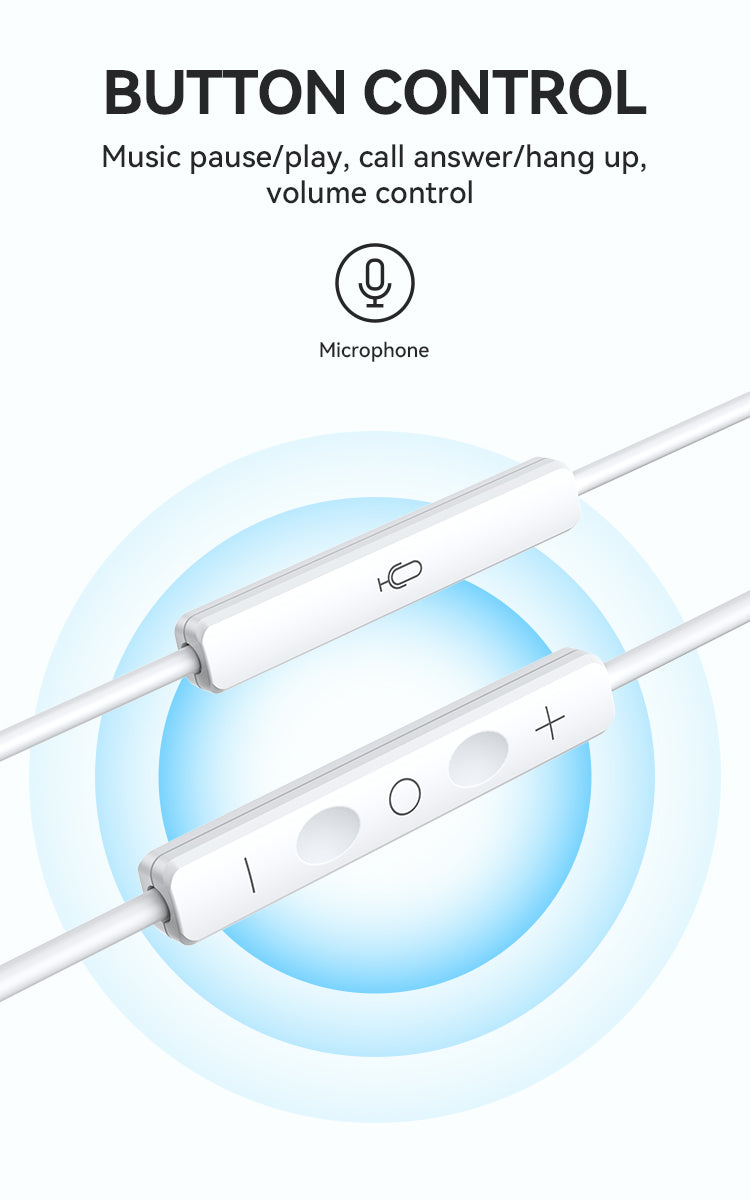 BWOO HF- 166 USB Type C Wired Earphones In-Ear Headphones