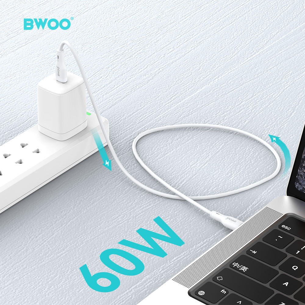 BWOO  USB-C to USB-C Fast Charging Cable 60 W 1M X286CC