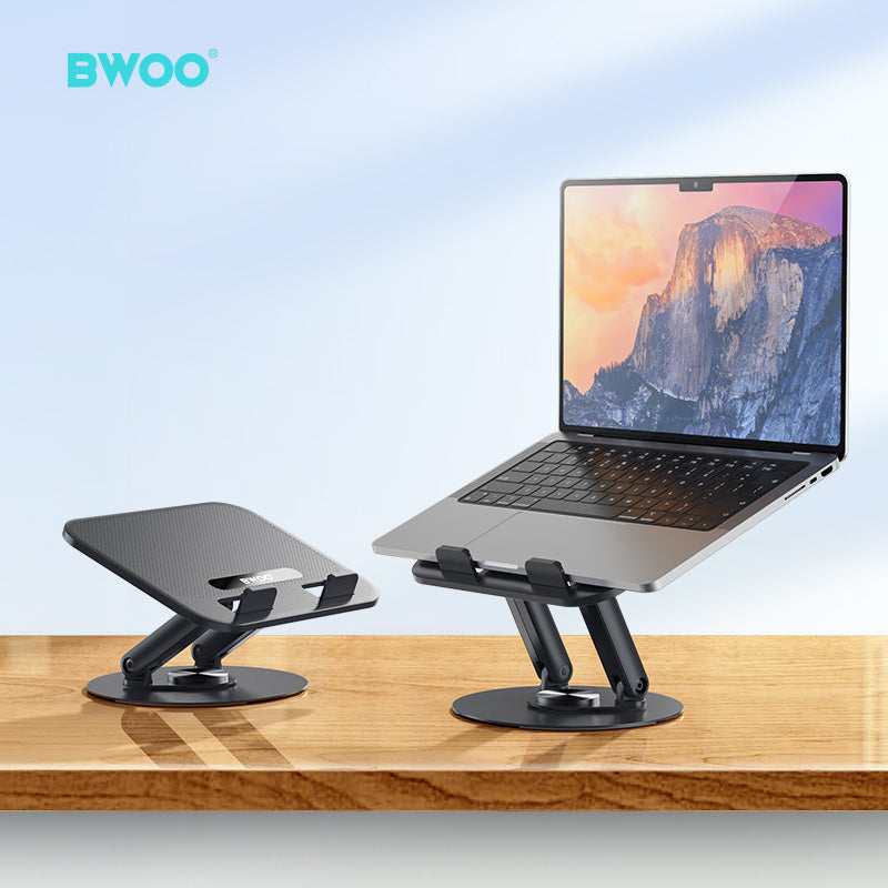BWOO Aluminum Alloy Foldable Desktop Tablet Holder 360° Rotating ZJ131