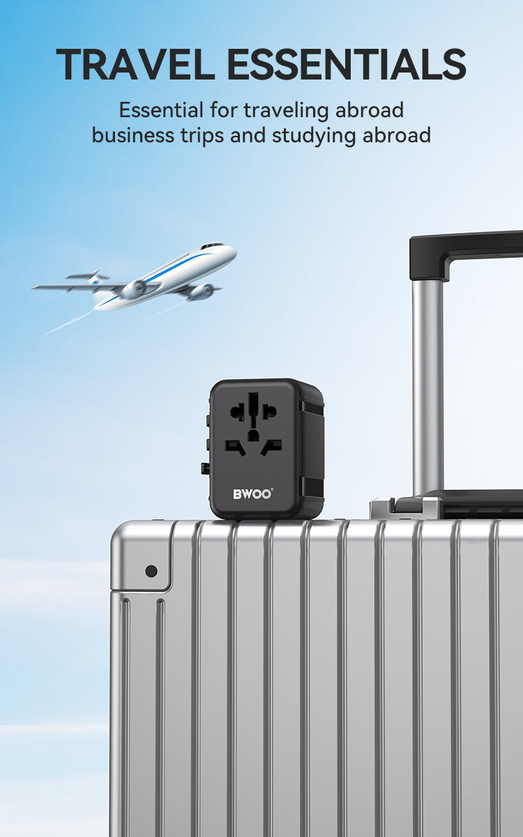 BWOO International Multi Plug Travel Adapter GaN PD 20W 3 in 1 BO-UC08