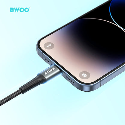 BWOO USB-C to Lightning Fast Charging Cable PD 27W Nylon 3M X288CL