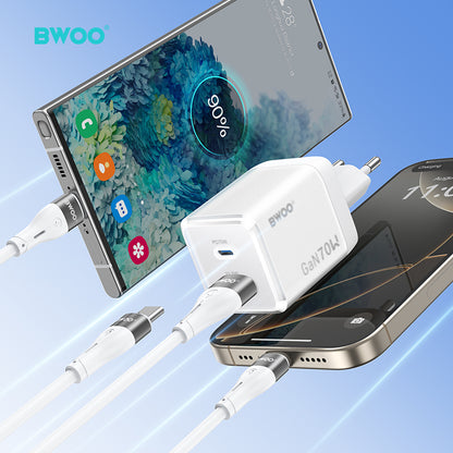 70W USB-C Dual ports GaN Charger BO-CDA224