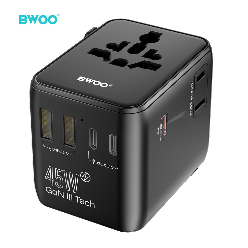 BWOO GaN III Travel Adapter 45W 4 in 1 BO-UC07