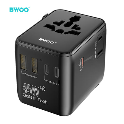 BWOO GaN III Travel Adapter 45W 4 in 1 BO-UC07