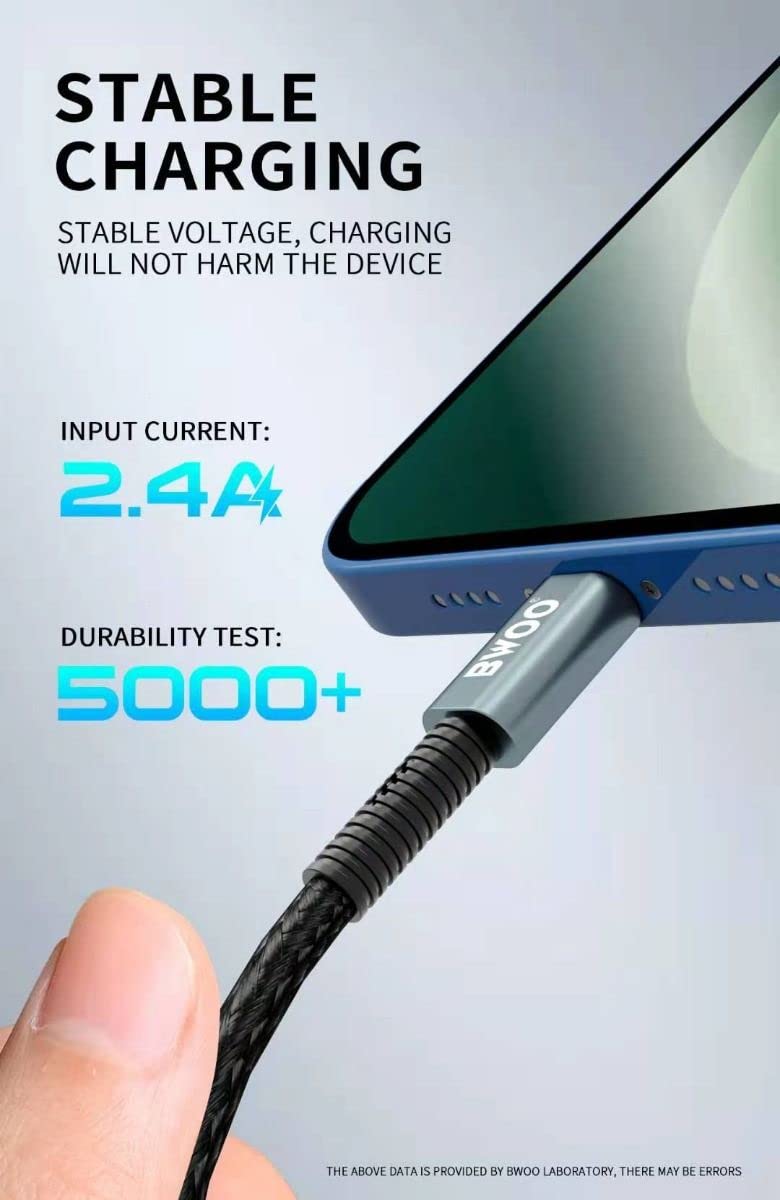 Bwoo X211L iPhone Lightning Cable 1m Iphone Charger Cord  Black