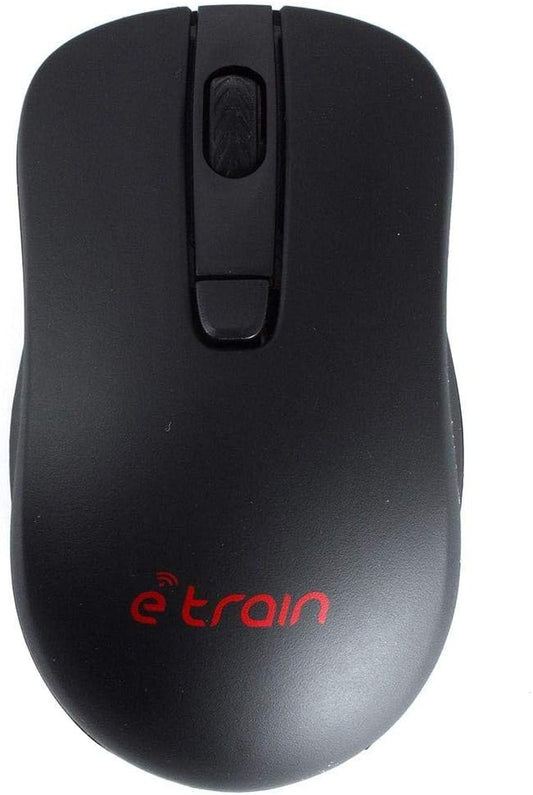 Etrain MO500 | Wireless Optical Mouse | 2.4GHz Connectivity | 1200 DPI Sensor | Plug & Play Design for Laptop & PC | Black