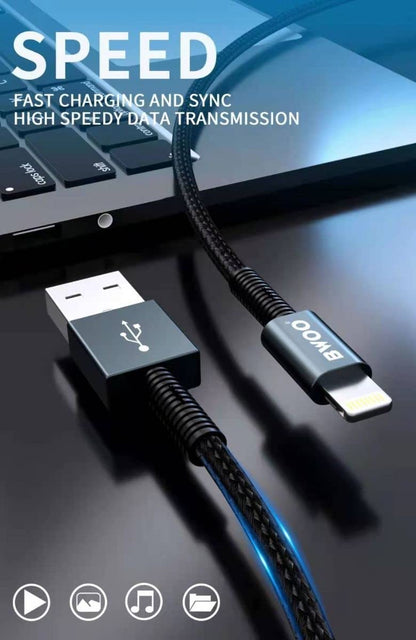Bwoo X211L iPhone Lightning Cable 1m Iphone Charger Cord  Black
