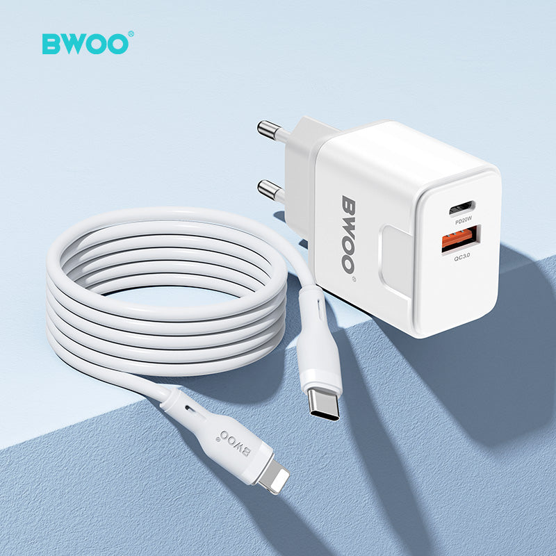 BWOO Kit Charger + Type-C to Type-L 20W EU CDA157C-L	CDA 157CL