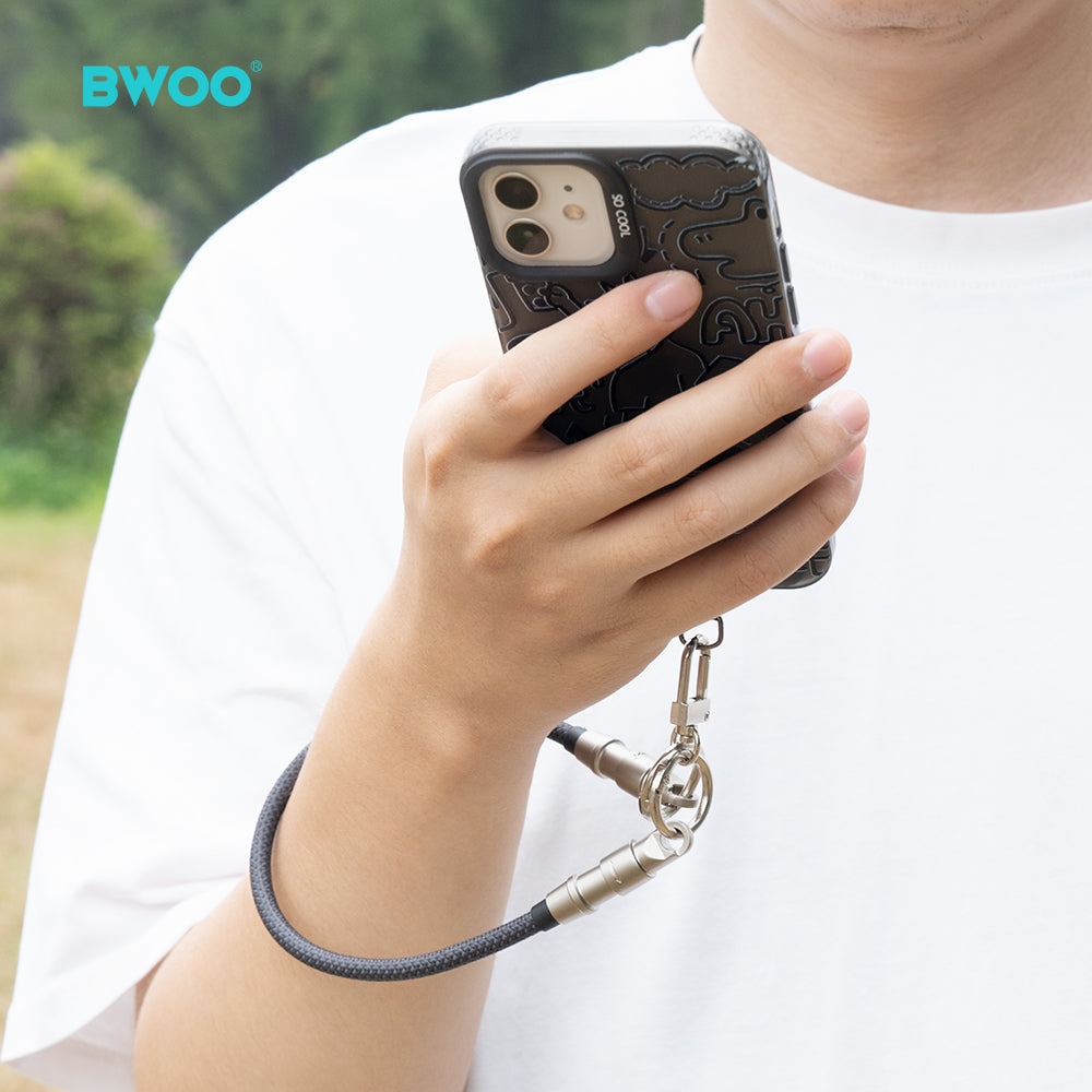 Phone Lanyard Built-in USB-C to Lightning Charging Cable 2 in 1 0.3M BO-X309