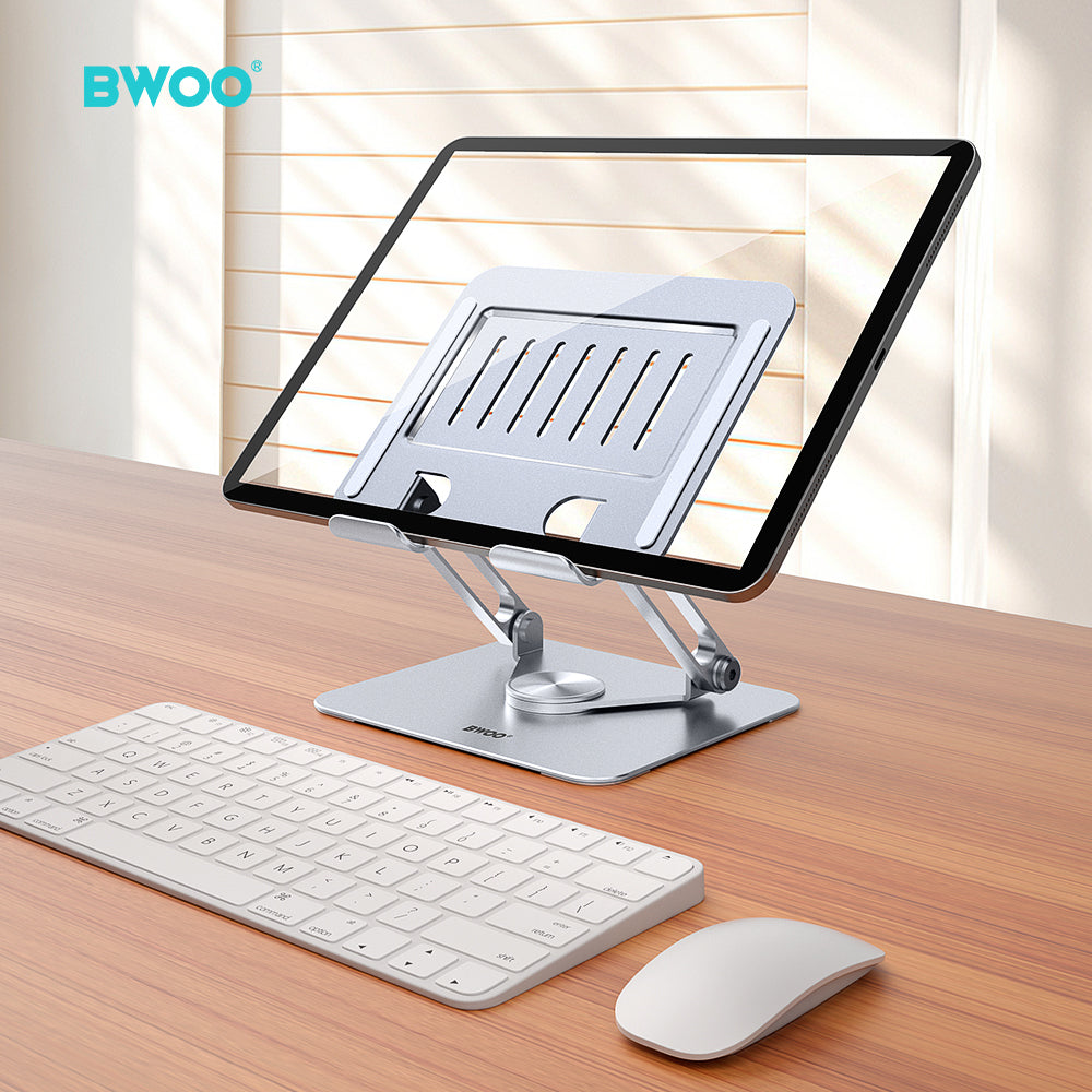 BWOO Adjustable Metal Laptop Stand with 360 Rotation Base  ZJ142