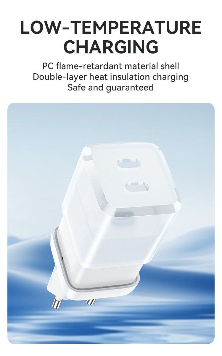 45W USB-C Dual ports GaN Charger BO-CDA223