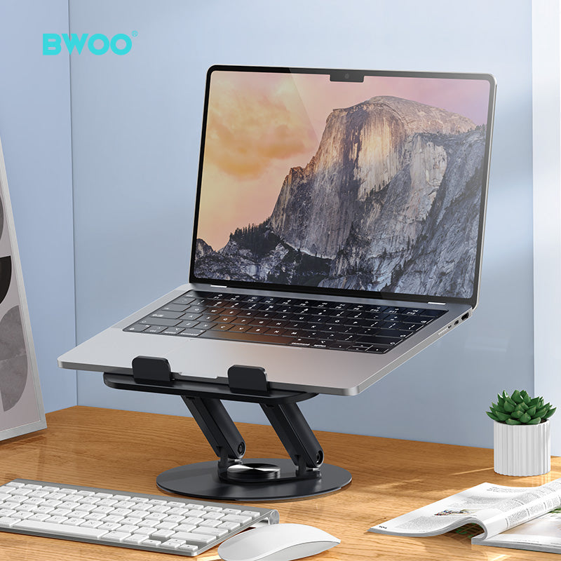 BWOO Aluminum Alloy Foldable Desktop Tablet Holder 360° Rotating ZJ131