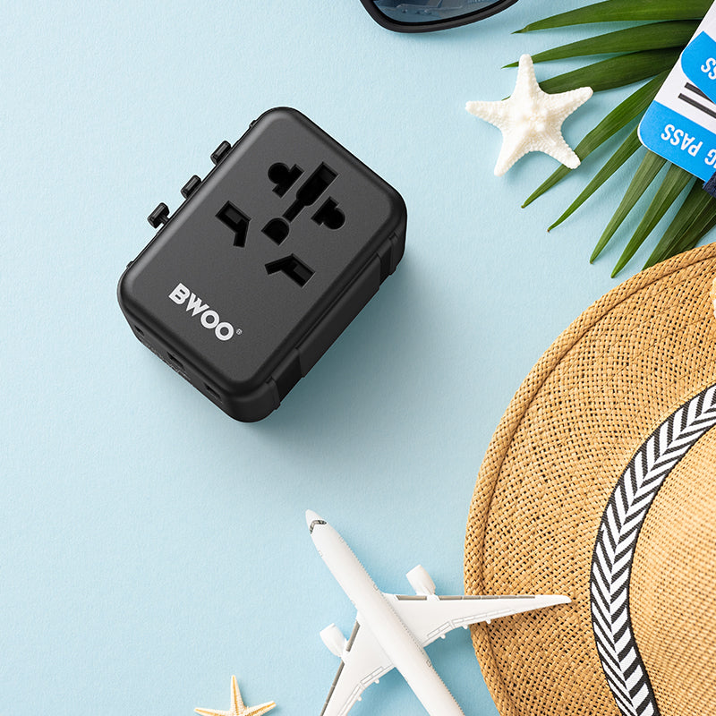 BWOO International Multi Plug Travel Adapter GaN PD 20W 3 in 1 BO-UC08