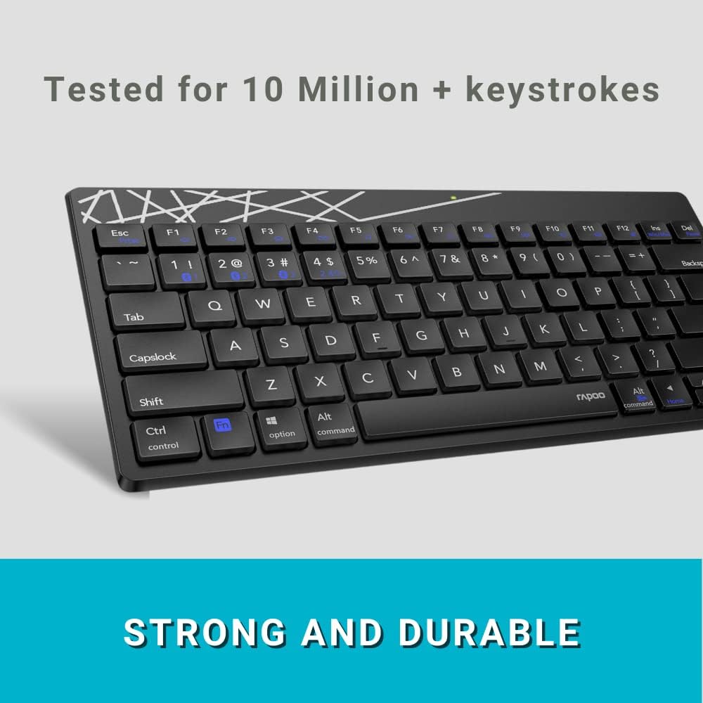 RAPOO 8000M COMBO (KB+MSE) MULTIMODE BLACK