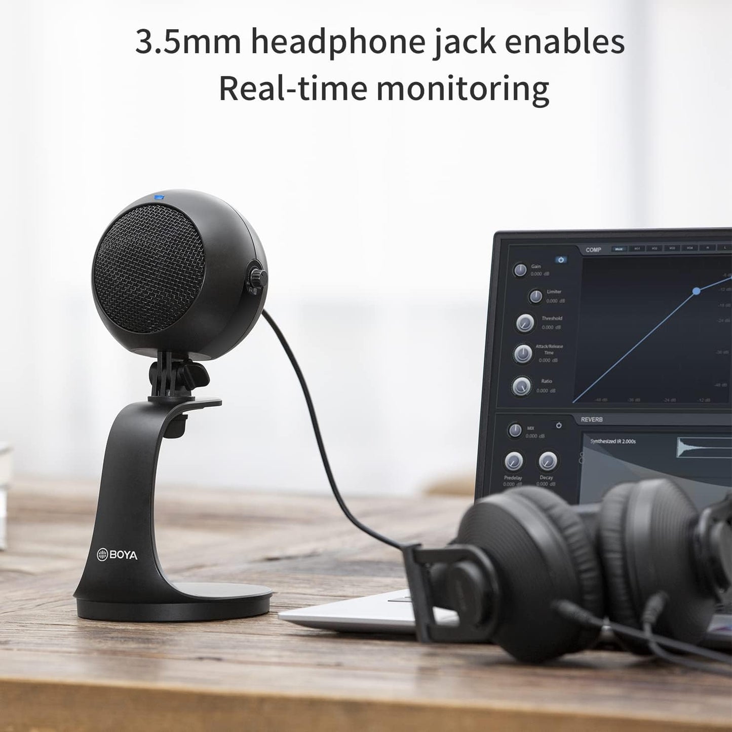 BOYA BY-PM300 USB Condenser Microphone With Monitoring