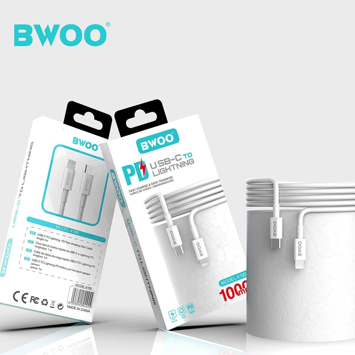 Bwoo X193 20W PD USB-C to Lightning Cable