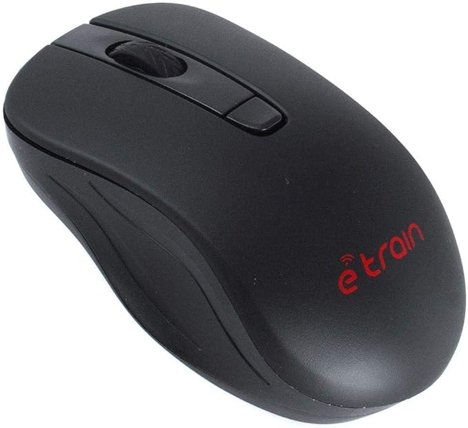 Etrain MO500 | Wireless Optical Mouse | 2.4GHz Connectivity | 1200 DPI Sensor | Plug & Play Design for Laptop & PC | Black