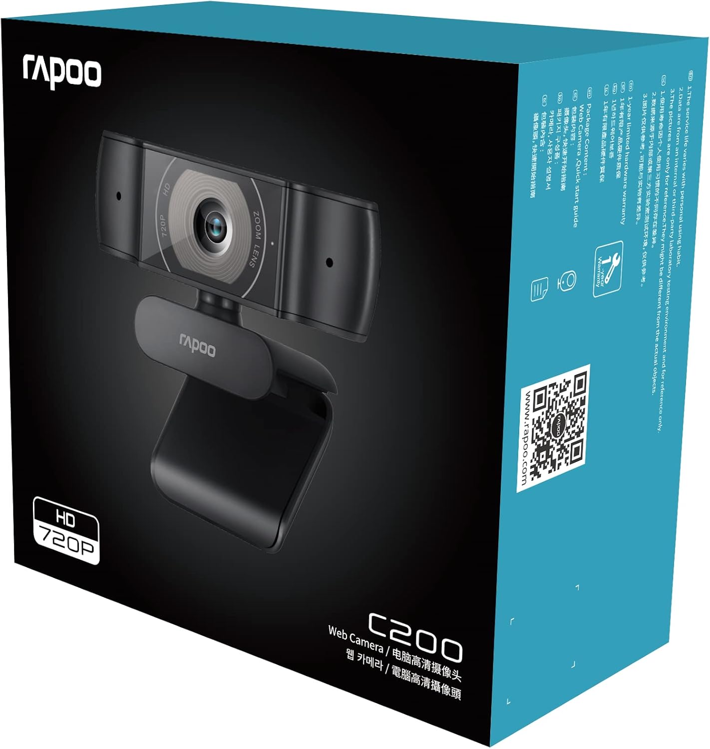 Rapoo C200 Webcam Hd 720P