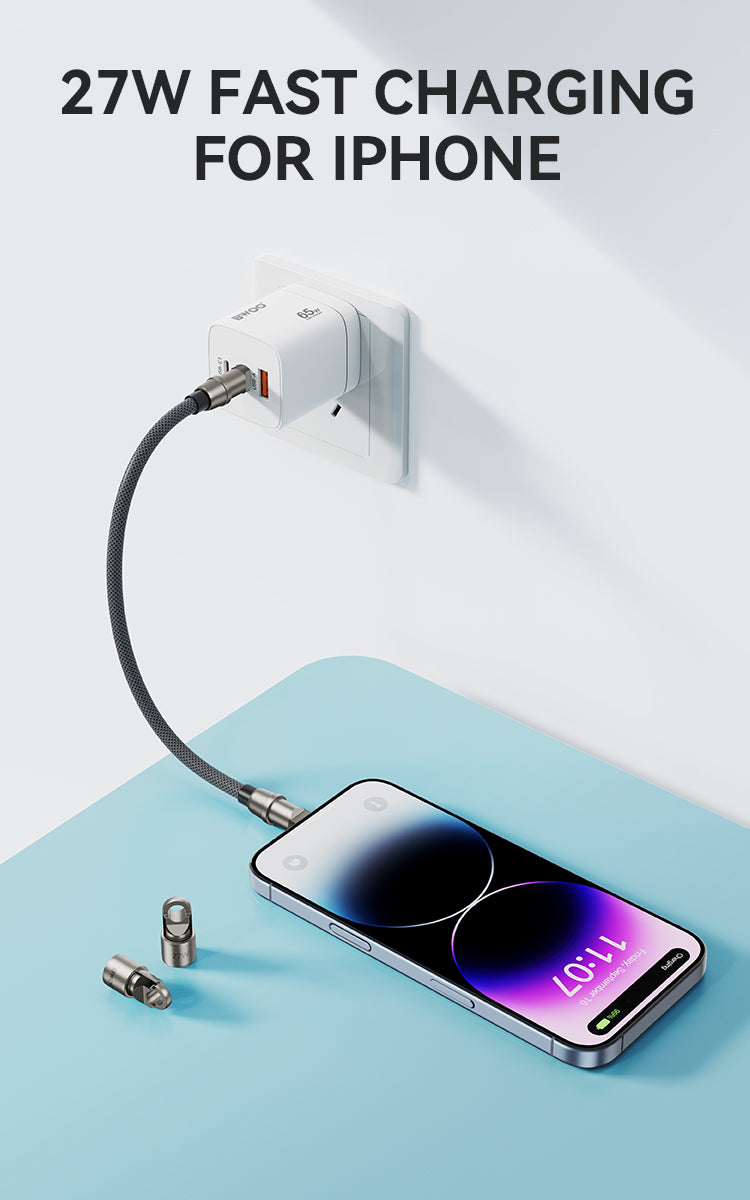 Phone Lanyard Built-in USB-C to Lightning Charging Cable 2 in 1 0.3M BO-X309