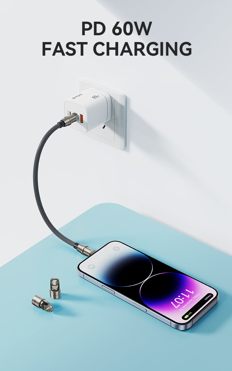 USB-C to USB-C Charging Cable+Cell Phone Lanyard 2 in 1 60W 0.3M X310