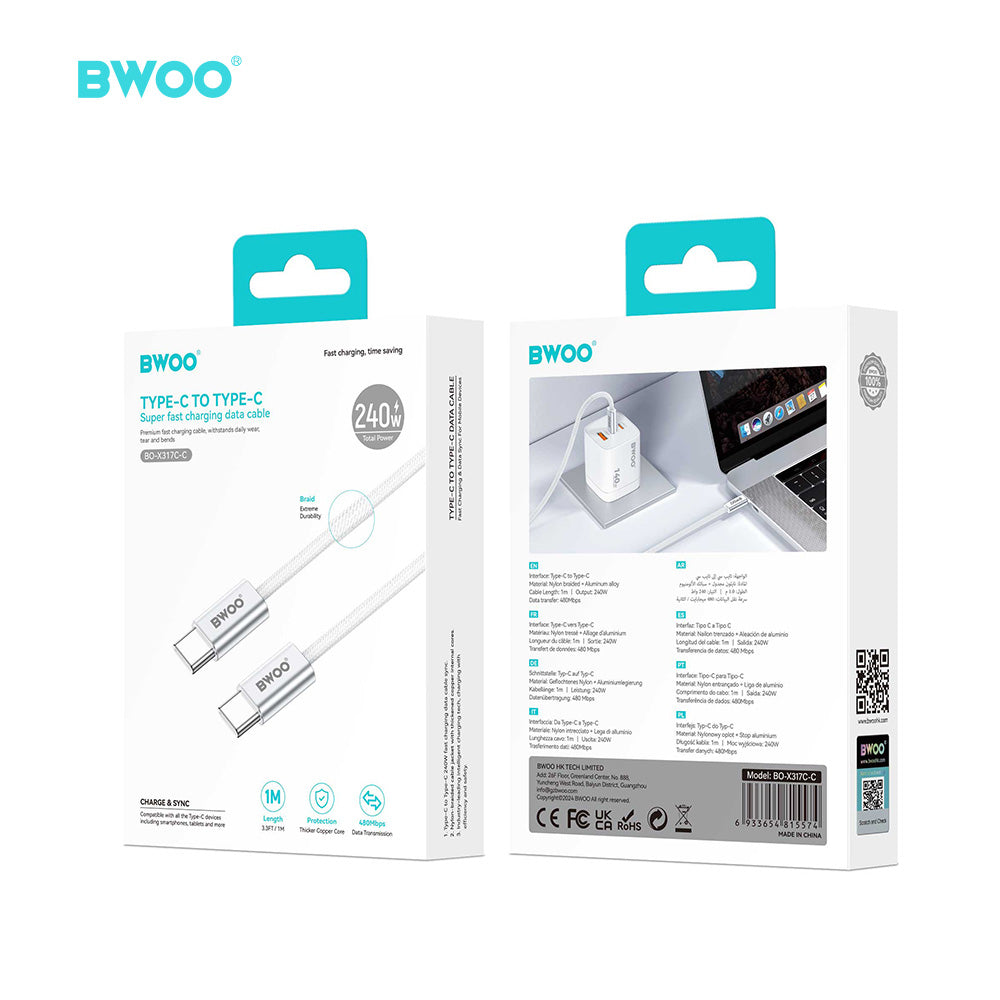 USB-C to USB-C Fast Charging Cable 240W 1M X317C-C