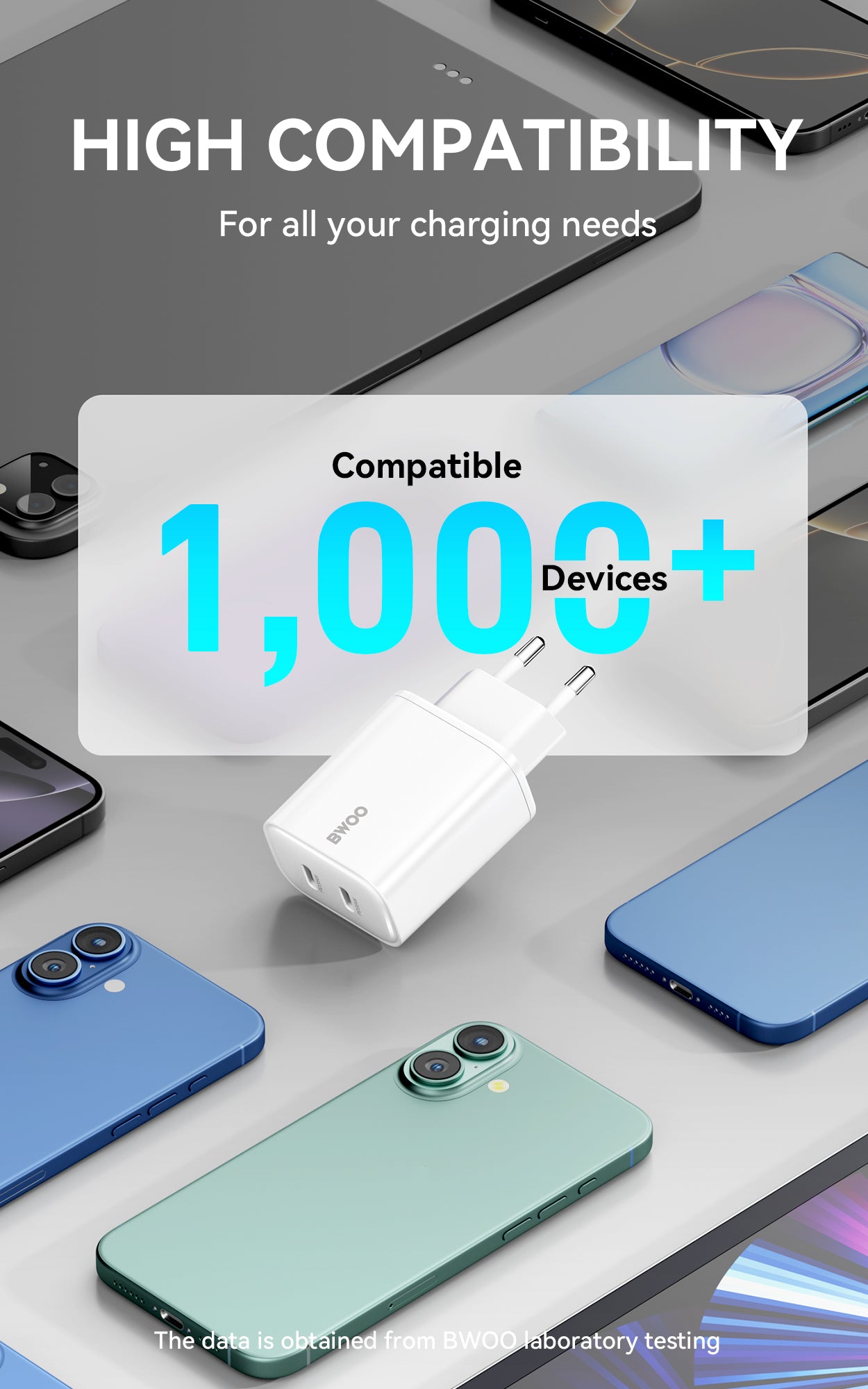 35W USB-C Dual Ports Fast Charger 2 in 1 BO-CDA206
