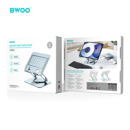 BWOO Adjustable Metal Laptop Stand with 360 Rotation Base  ZJ142
