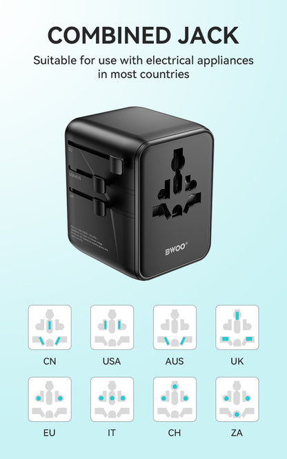 BWOO GaN III Travel Adapter 45W 4 in 1 BO-UC07